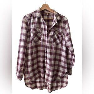 Gibson Latimer brown wit red and white Plaid Casual western Shirt